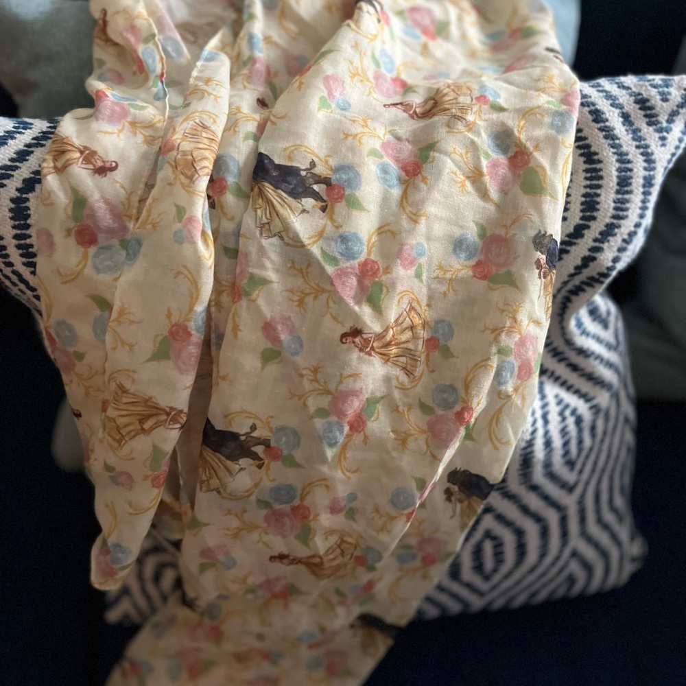 Disney Beauty and the Beast Floral Scarf/shawl NWT - image 4